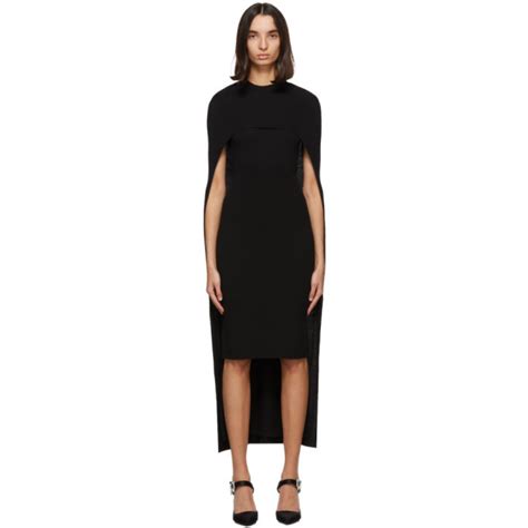 givenchy black cape dress